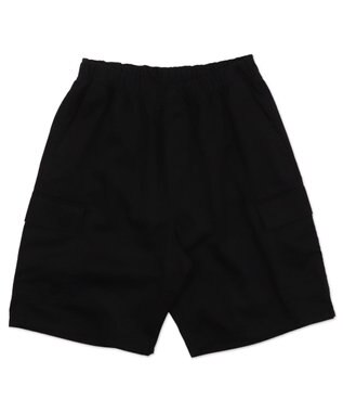 WEGO 【ウエストゴム】イージーバギーカーゴショーツ ブラック