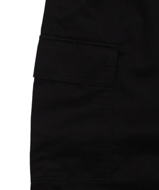 WEGO 【ウエストゴム】イージーバギーカーゴショーツ ブラック