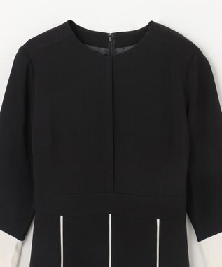 GRACE CONTINENTAL バイカラーラインドレス ブラック