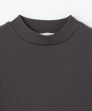 ANY テレコハイネックロングスリーブＴシャツ チャコール