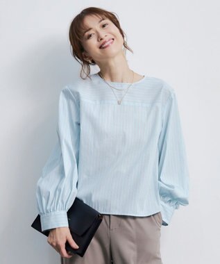 【洗える】SOMELOSクロップド丈 ブラウス