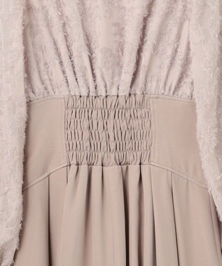 Feroux 【尾﨑真衣さんコラボ商品】コルセットデザイン 綺麗シルエットワンピース ピンクベージュ系