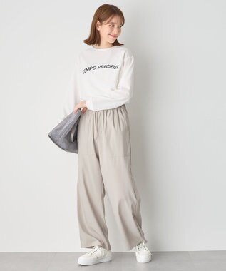 ANY L 【洗濯機可能/接触冷感/UVケア/イージーケア】清涼リラックスパンツ グレージュ