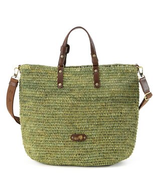 IBIZA ラフィア　2WAYバッグ（草木染め）