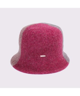 ATRENA 【日本製】FLUFFLY TRICOLOR ウールバケットハット ワイン