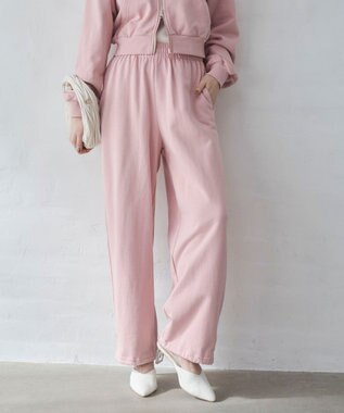 WEGO 【ウエストゴム/XSSMサイズ展開】スウェットワイドパンツ ピンク