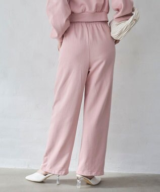 WEGO 【ウエストゴム/XSSMサイズ展開】スウェットワイドパンツ ピンク