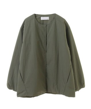 Green Parks シームレスライト中わたノーカラーブルゾン Khaki