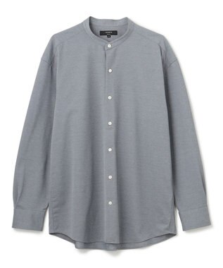 JOSEPH HOMME ハイゲージコットンジャージー 　バンドカラーシャツ ライトグレー系