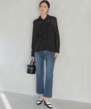 組曲 ミッドデニム パンツ ユーズドブルー系