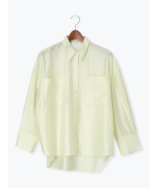 Te chichi シアーストライプシャツ イエロー