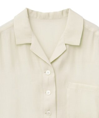 AMERICAN HOLIC 接触冷感シアー開襟半袖シャツ Ivory