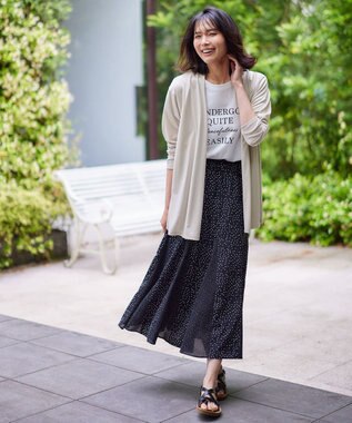 ANY 【洗濯機可能/ウエストゴム】プリントマーメイドスカート ドット