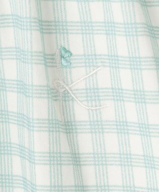 組曲 KIDS 【150-160㎝】シャーリングチェック トップス ミント系5