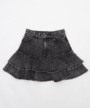 WEGO デニムフリルミニスカート ブラックその他