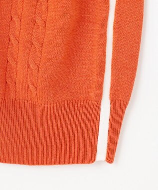 23区GOLF 【MEN】ウールブレンド カラーニット ラウンドから普段のお出かけや、お散歩まで◎ オレンジ系