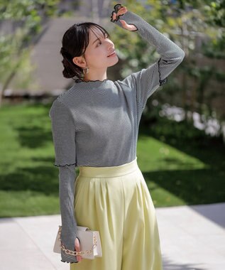 ANY SIS S 【UVケア・接触冷感】キシリトール加工冷感 カットソー オフ×ブラック