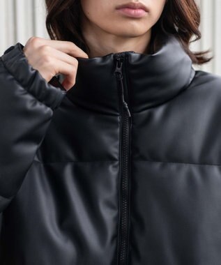 WEGO 【ユニセックス着用ITEM】PUパファーブルゾン ブラック