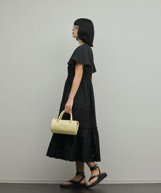 GRACE CONTINENTAL カットワーク刺繍ワンピース ブラック