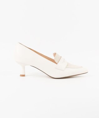 BONTRE 【MIONOTIS/ミオノティス】ヒールモカシンレザーパンプス/726B ホワイト