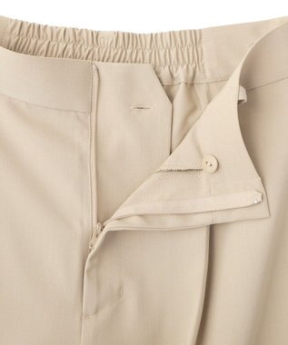 YECCA VECCA サイドラインパイピングストレートパンツ Gray Beige