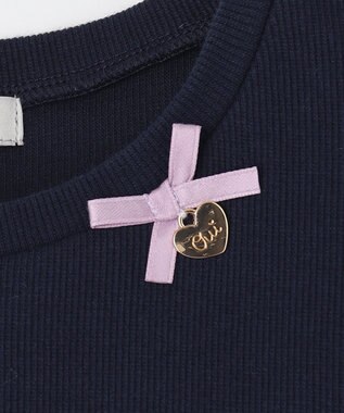 ANY KIDS 刺繍チュールガーリー ワンピース ネイビー