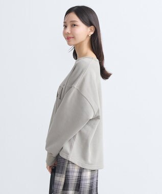 earth music&ecology アソートロゴスウェット Gray Beige