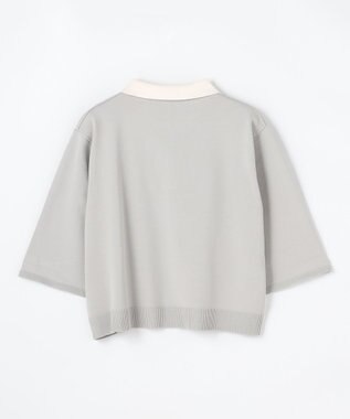 ANY L 【2SET】バイカラーポロニット×スカートセット ライトグレー×ベージュ