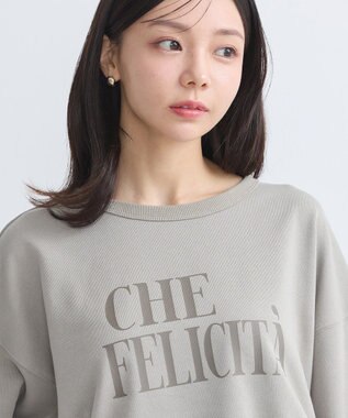 earth music&ecology アソートロゴスウェット Gray Beige