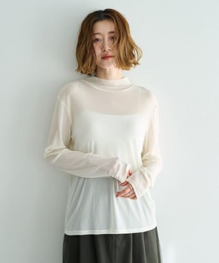 YECCA VECCA ハイネックシアートップス