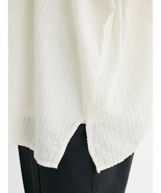 Green Parks インド綿　ＳＥＴ２点　マルチ刺繍ブラウス＋タンク Off White