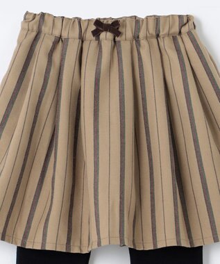 ANY KIDS ストライプスカッツ ベージュ系ストライプ