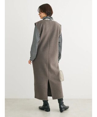 Green Parks ・ＥＬＥＮＣＡＲＥ　ＤＵＥ　ブークレＶネックジャンスカ Charcoal Gray