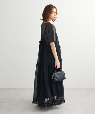 Green Parks ・Ｐｅｔｉｔ　Ｆｌｅｕｒ　シアーティアードキャミワンピ Black