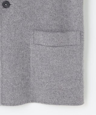 J.PRESS LADIES 【リバーシブル】ウールナイロン リバー フーデッドコート ライトグレー系