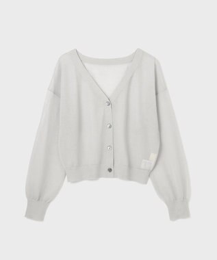 GRACE CONTINENTAL ブライトシアーニットカーディガン グレー