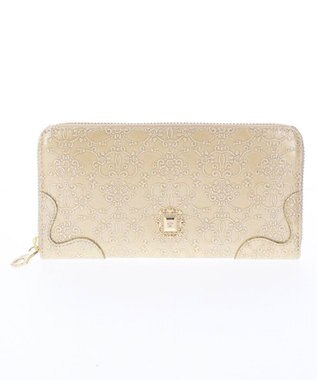ANNA SUI ルーミー ラウンドファスナー長財布 ゴールド