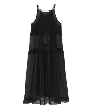 Green Parks ・Ｐｅｔｉｔ　Ｆｌｅｕｒ　シアーティアードキャミワンピ Black