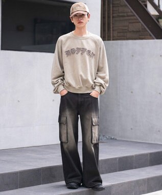 WEGO ショートグラフィックプルオーバー ベージュ