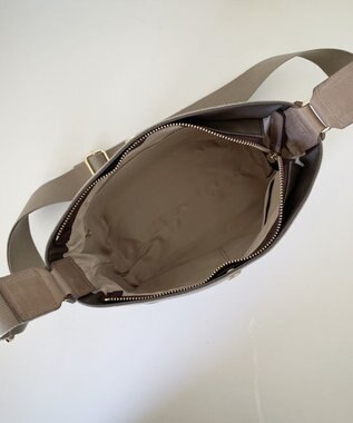 Hekhèr Le Style de Vie 新色追加【日本製】PUコートコットンキャンバス ショルダーバッグ グレージュ