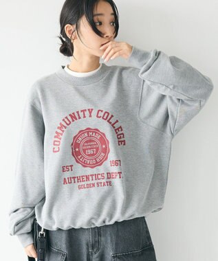 CRAFT STANDARD BOUTIQUE カレッジプリントプルオーバー Gray Mixture