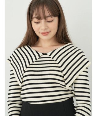 earth music&ecology ＢＩＧカラーニットプルオーバー Border