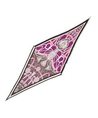 Marca 【Marcaオリジナル】バイカラーベルト シルクツイル 菱形スカーフ ベリー×ブラウン