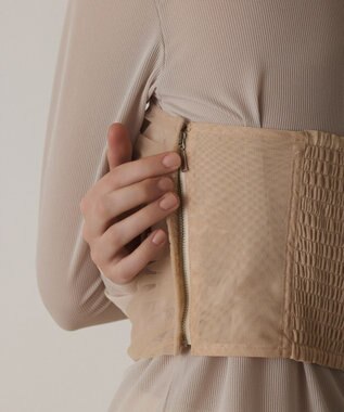 GRACE CONTINENTAL チュールベアトップ ベージュ