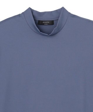 JOSEPH HOMME 新色追加【機能素材】ハイゲージベアスムース　モックネックＴシャツ ダルブルー系