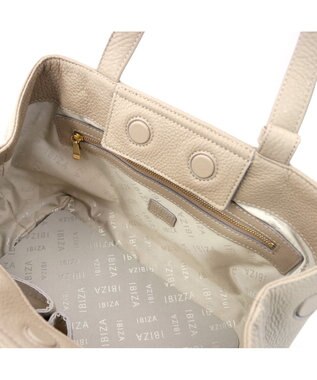 IBIZA アセアーダ　牛革　ハンドバッグ(S) ベージュ