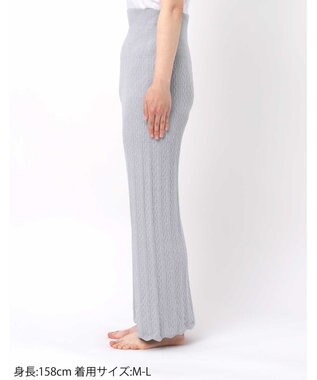 une nana cool とろみ素材がここちよいハラマキ付きロングボトム　ｍｏｉ　ｒｏｏｍ（モアルーム） グレー
