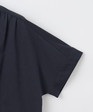 J.PRESS LADIES S プレーティングジャージー バンドカラー カットソー ネイビー系