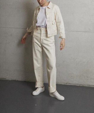 caqu modern classic テーパードデニムパンツ