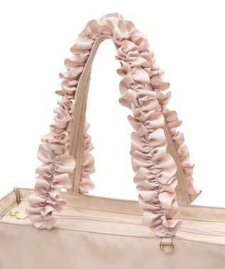 Maison de FLEUR EC限定サイドポケットフリルハンドルスクエアトート Beige